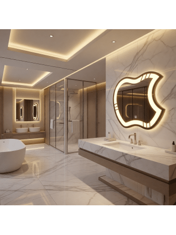 Luxury Abstract LED Mirror for Modern Bathrooms