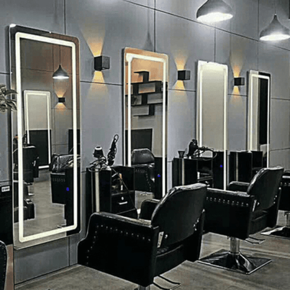 Salon LED Mirror with Full-Length Lighting for Professional Use