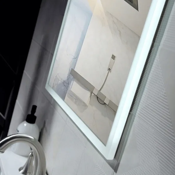Frameless Decorative LED Mirror – Elegant Wall Mount Design