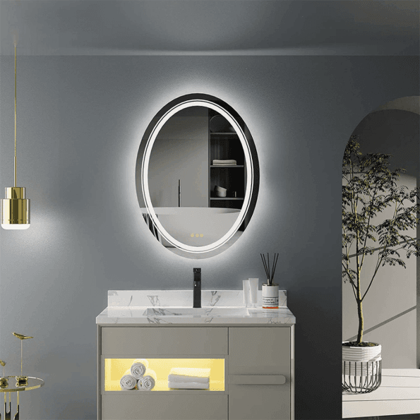 Fairy Tale Oval LED Bathroom Mirror with Warm Glow