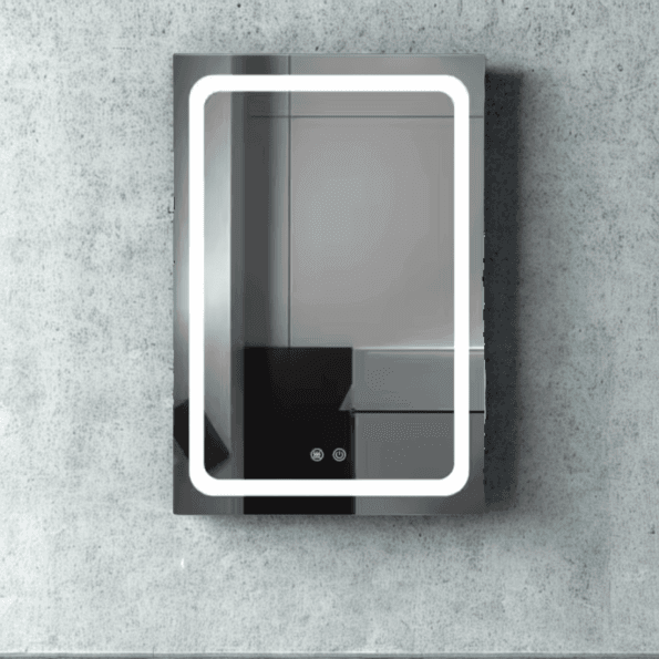 Rectangular LED Backlit Bathroom Mirror with Soft Glow