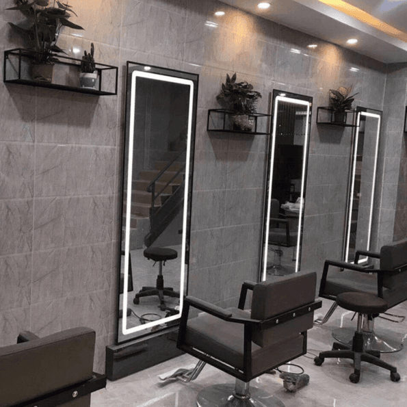 Salon LED Mirror with Full-Length Lighting for Professional Use