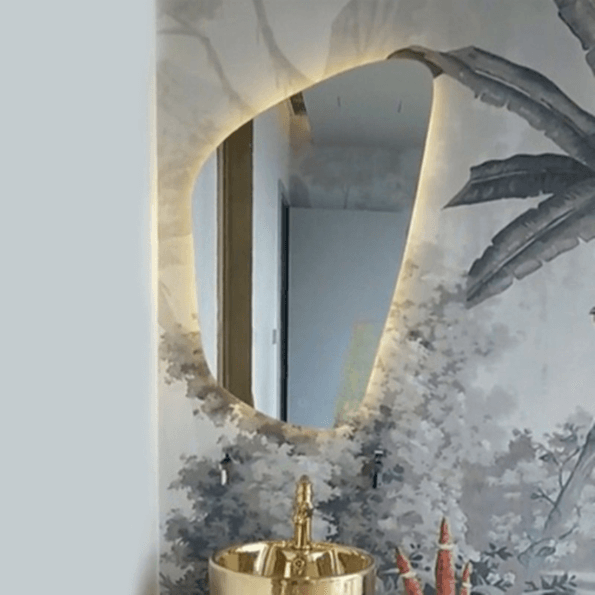 Frameless Decorative LED Mirror – Contemporary Wall Mount Design
