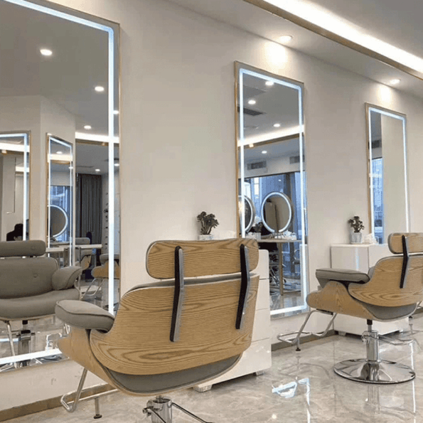 Salon LED Mirror with Full-Length Lighting for Professional Use