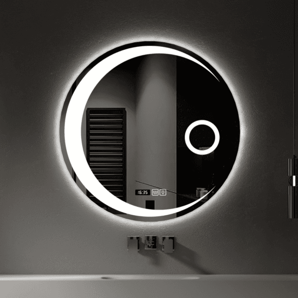 Framed 871 Round LED Wall Mirror with Sensor