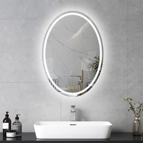 Fairy Tale Oval LED Bathroom Mirror with Warm Glow
