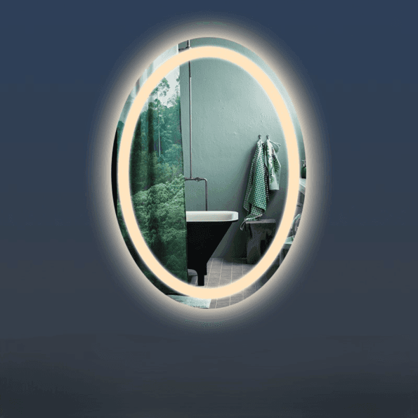 Oval LED Bathroom Mirror with Touch Sensor and Backlight