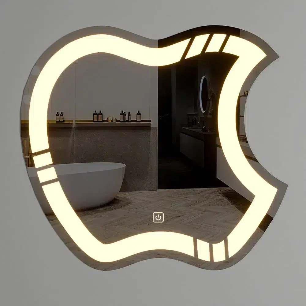 wallmantra mirrors artistic apple led bathroom mirror 32636707897510 1024x1024