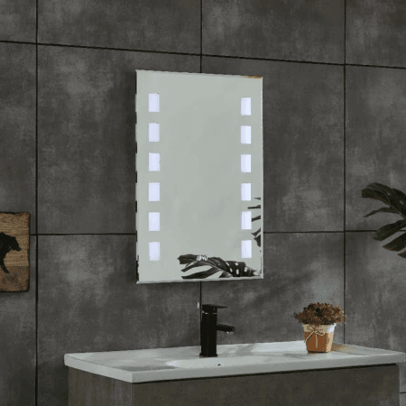 Cube Light Mirror – Modern LED Geometric Mirror for Contemporary Spaces