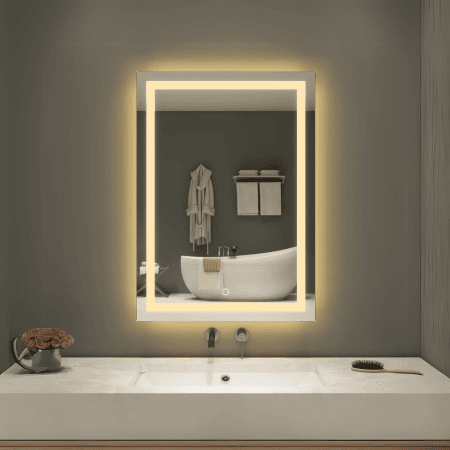 Oval Backlit LED Bathroom Mirror – Modern Illuminated Vanity Mirror with Touch Control