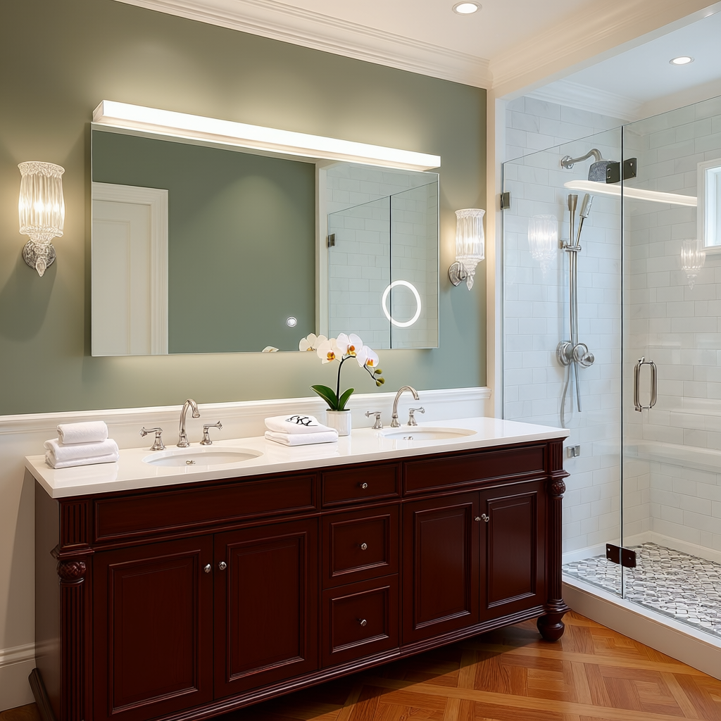 Lighted Bathroom Wall Mounted Mirror