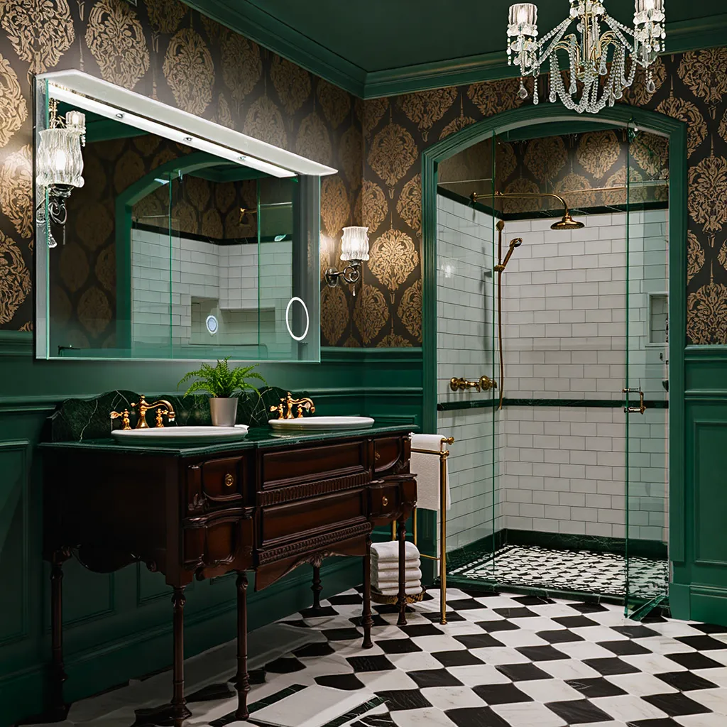 Lighted Bathroom Wall Mounted Mirror