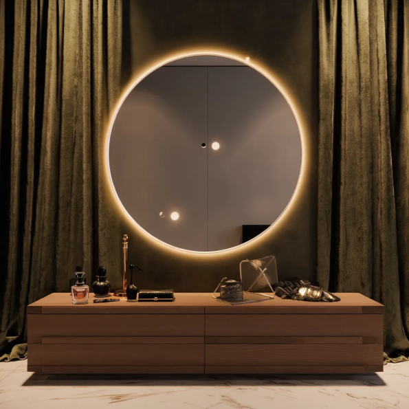 Residential Light Mirror with Soft Glow – Elegant Wall Mount 3