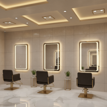 Smart Touch Sensor LED Mirror – Sleek Square Design 2