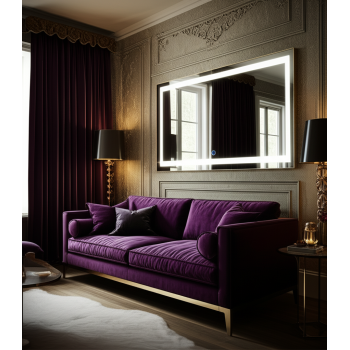 WIDE BACKLIT BATHROOM LED LIGHT MIRROR 1