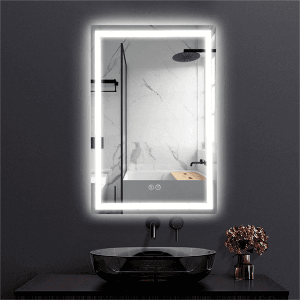 Aurora Tall Light Mirror – LED Bathroom Mirror with Touch Sensor and Anti-Fog Feature