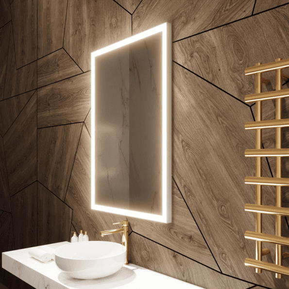 Cara Slimline Light Mirror – Sleek Vertical LED Mirror for Modern Spaces