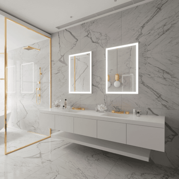 Cara Slimline Light Mirror – Sleek Vertical LED Mirror for Modern Spaces