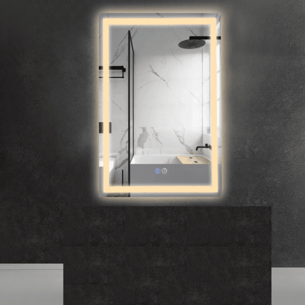 Aurora Tall Light Mirror – LED Bathroom Mirror with Touch Sensor and Anti-Fog Feature