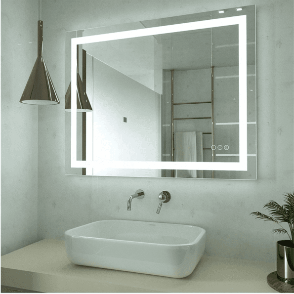 Aurora Wide Light Mirror – Elegant LED Bathroom Mirror with Anti-Fog and Dimmable Lights