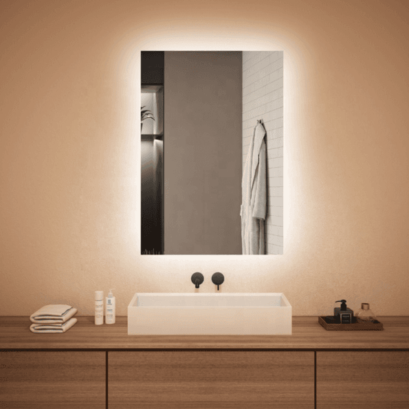 Tall Backlit LED Bathroom Mirror – Sleek Full-Length Illuminated Mirror​