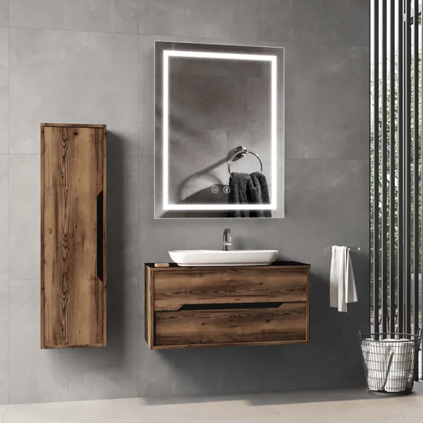 Aurora Tall Light Mirror – LED Bathroom Mirror with Touch Sensor and Anti-Fog Feature