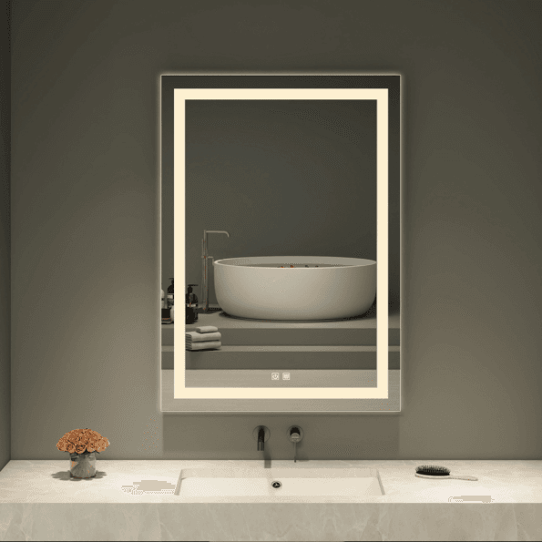 Oval Backlit LED Bathroom Mirror – Modern Illuminated Vanity Mirror with Touch Control