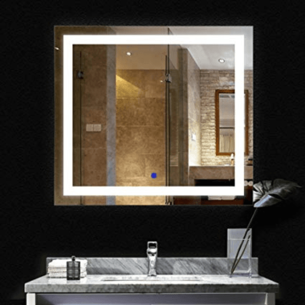 Aurora Wide Light Mirror – Elegant LED Bathroom Mirror with Anti-Fog and Dimmable Lights