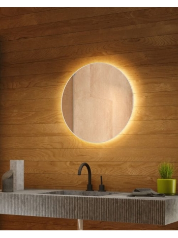 Round Backlit Bathroom Lighted LED Mirror