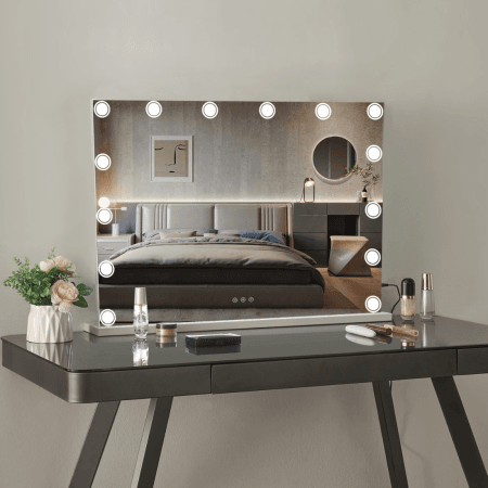 Premium LED Light Mirror - Modern Bathroom Mirror with Touch Control & Anti-Fog