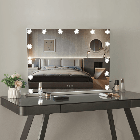 Premium LED Light Mirror - Modern Bathroom Mirror with Touch Control & Anti-Fog
