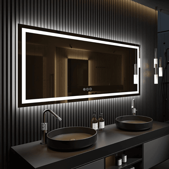 Premium Lighted Vanity Mirror with Touch Control - Adjustable LED Lighting for Makeup & Grooming