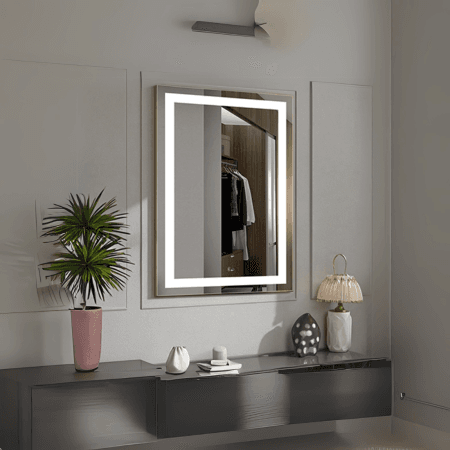 Modern Interior Light Mirror - Decorative LED Wall Mirror with Adjustable Lighting