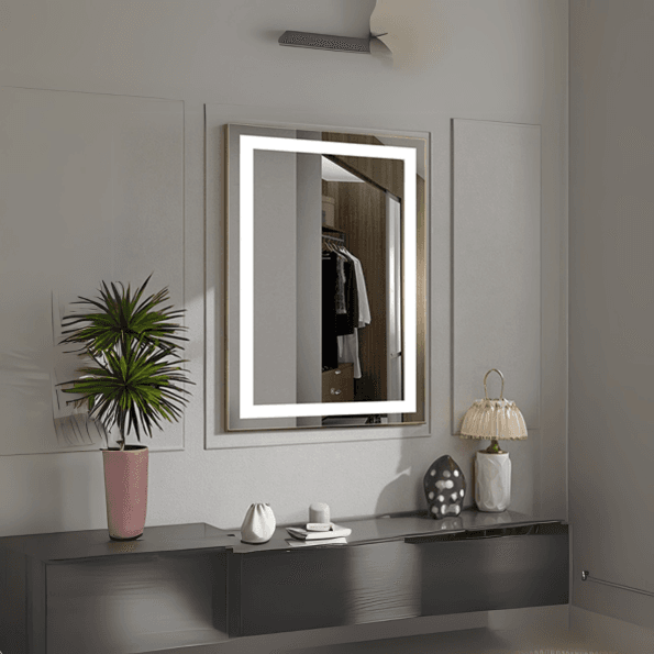 Modern Interior Light Mirror - Decorative LED Wall Mirror with Adjustable Lighting