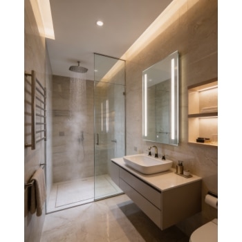 Vertical LED Bathroom Mirror with Dual Light Strips