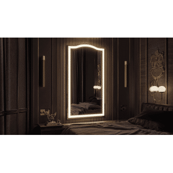 Luxury Bedroom Vanity with Smart LED Mirror Design 2