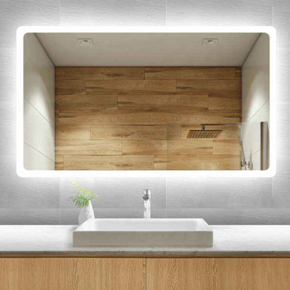 Modern Light Mirror - Frameless LED Bathroom Mirror with Touch Control