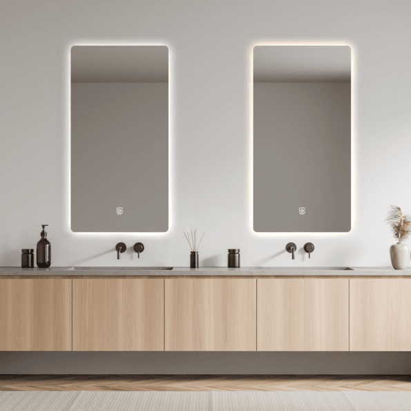 Living room lighted LED mirror