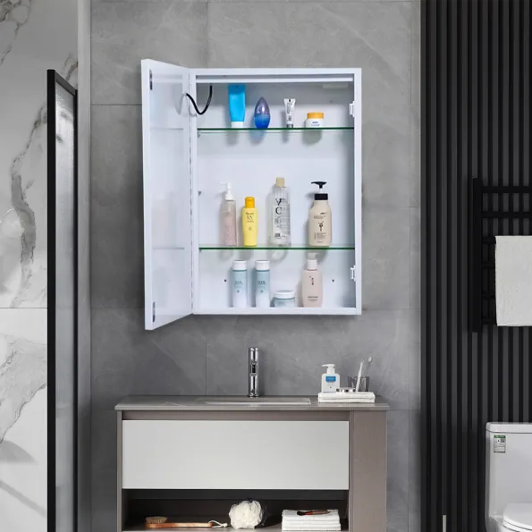 Ambient Demister Cabinet Lighted LED Mirror – Smart Bathroom Mirror (SS/MS Cabinet, 16M Colors, Anti-Fog, White/Black Options)