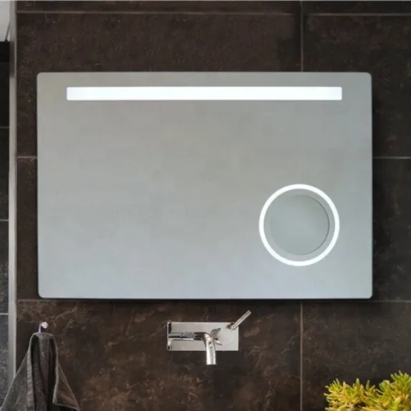 Modern Lighted Bathroom Mirror - Wall Mounted LED Mirror with Anti-Fog & Touch Control
