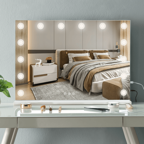 Premium LED Light Mirror - Modern Bathroom Mirror with Touch Control & Anti-Fog