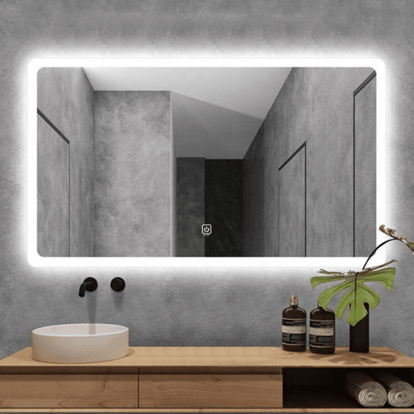 Modern Light Mirror - Frameless LED Bathroom Mirror with Touch Control