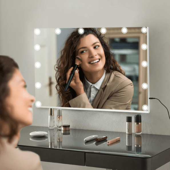 Premium LED Light Mirror - Modern Bathroom Mirror with Touch Control & Anti-Fog
