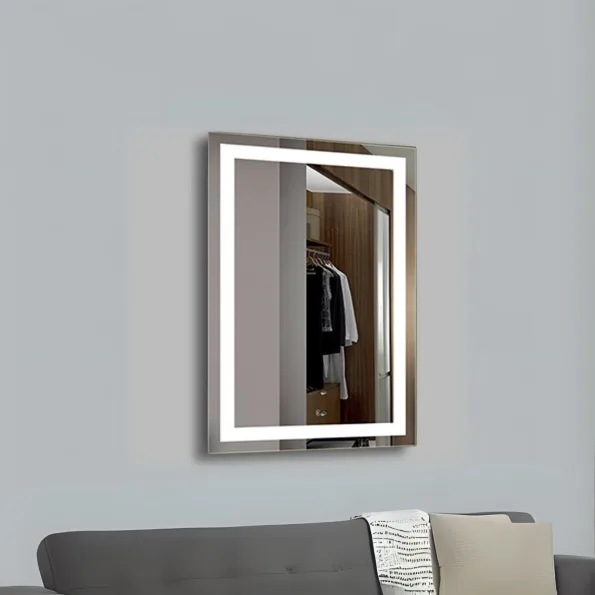 Modern Interior Light Mirror - Decorative LED Wall Mirror with Adjustable Lighting