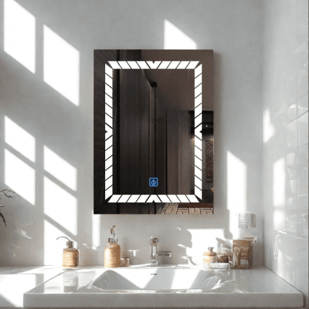 Premium LED Mirror - Modern Bathroom Mirror with Touch Control & Anti-Fog
