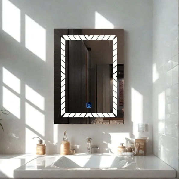 Premium LED Mirror - Modern Bathroom Mirror with Touch Control & Anti-Fog