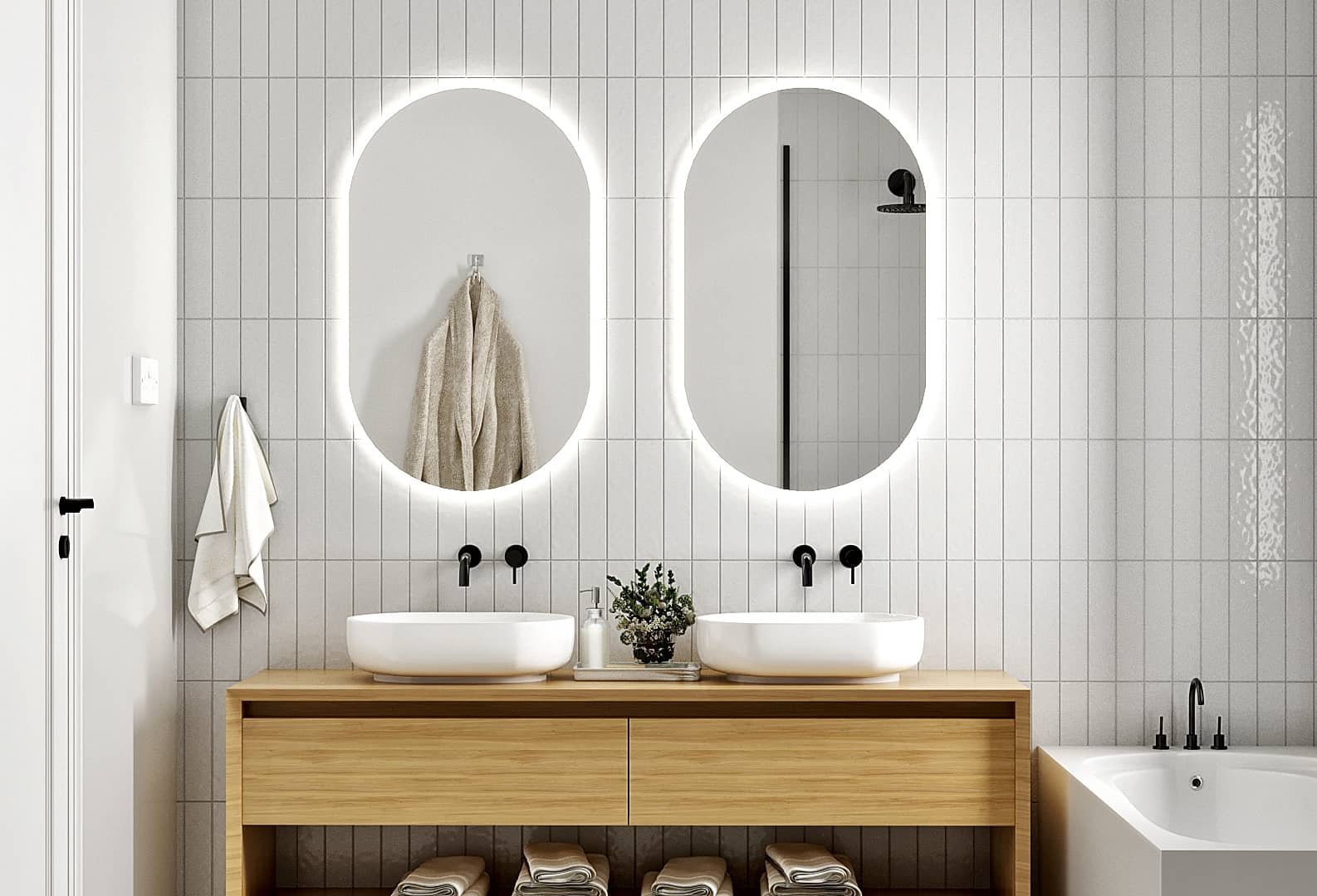 LED Mirror Halo-LED Lights Revolutionize Bathroom Mirrors