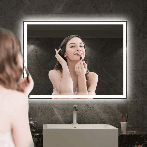 Minimalist LED Bathroom Mirror with Backlit light