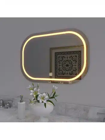 Curvy Rectangle Led Bathroom Mirror2