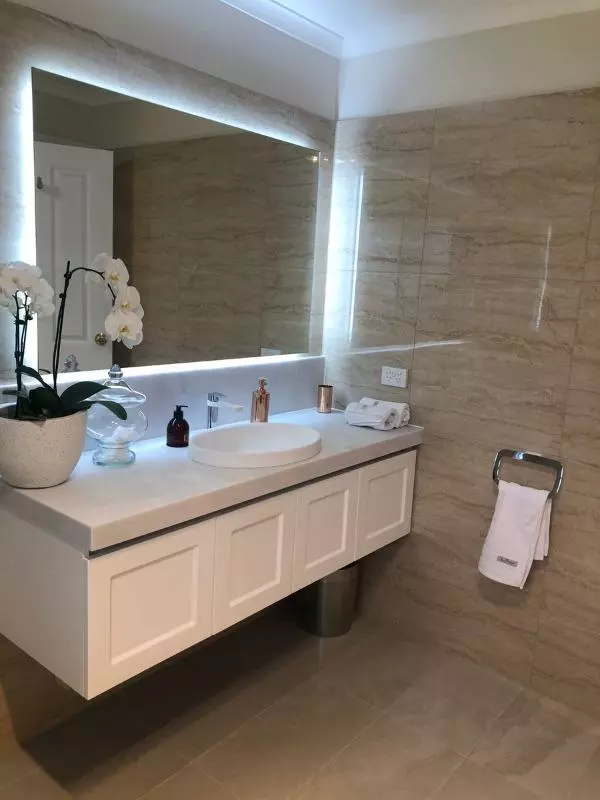 Rear Soft Glow LED Backlit Bathroom Mirror1